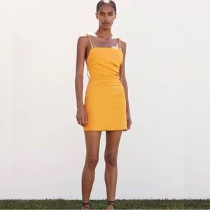 NWT Zara Mini Orange Dress S